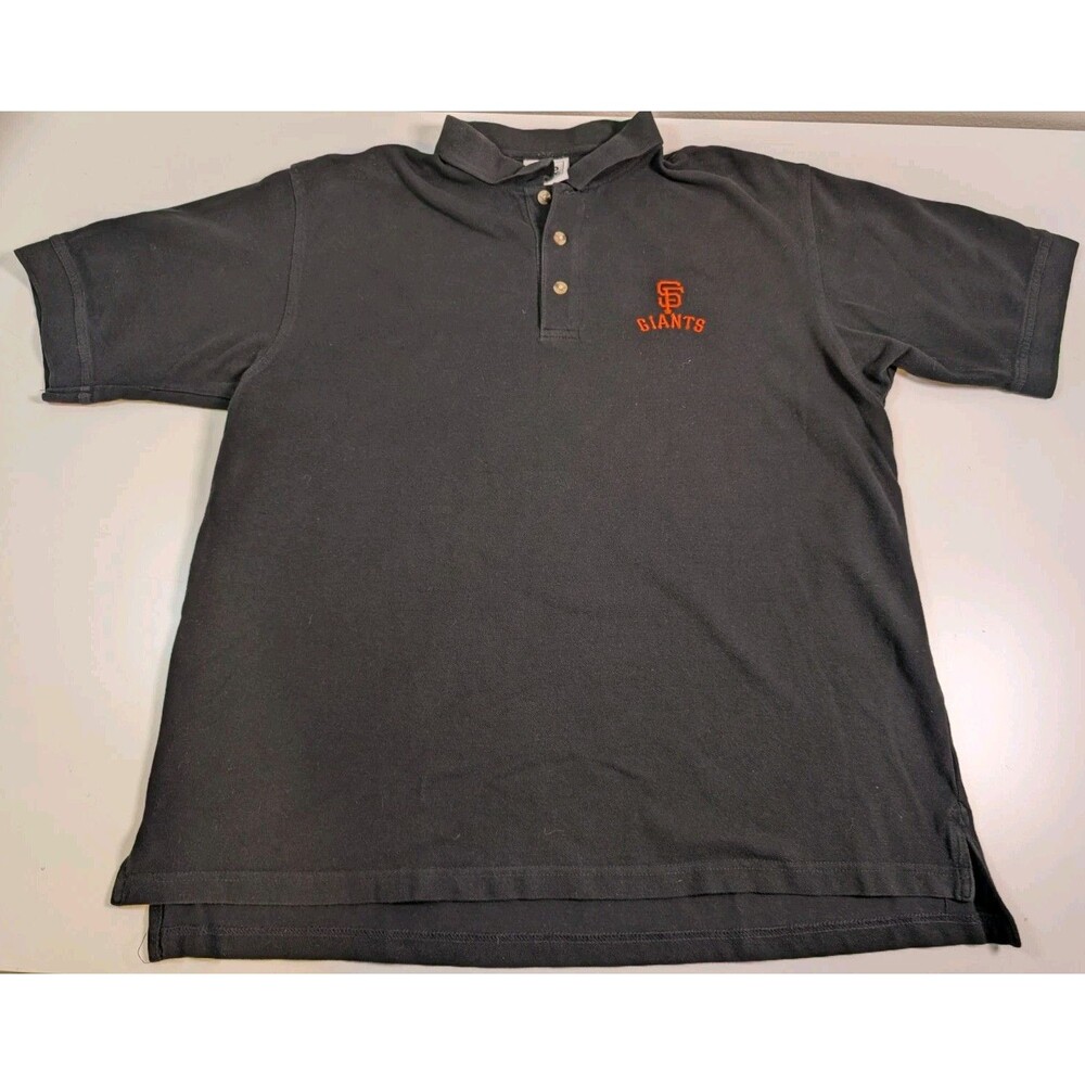 San Francisco Giants Polo Shirt Lee Sport Large Black Ebroidered Logo Baseball